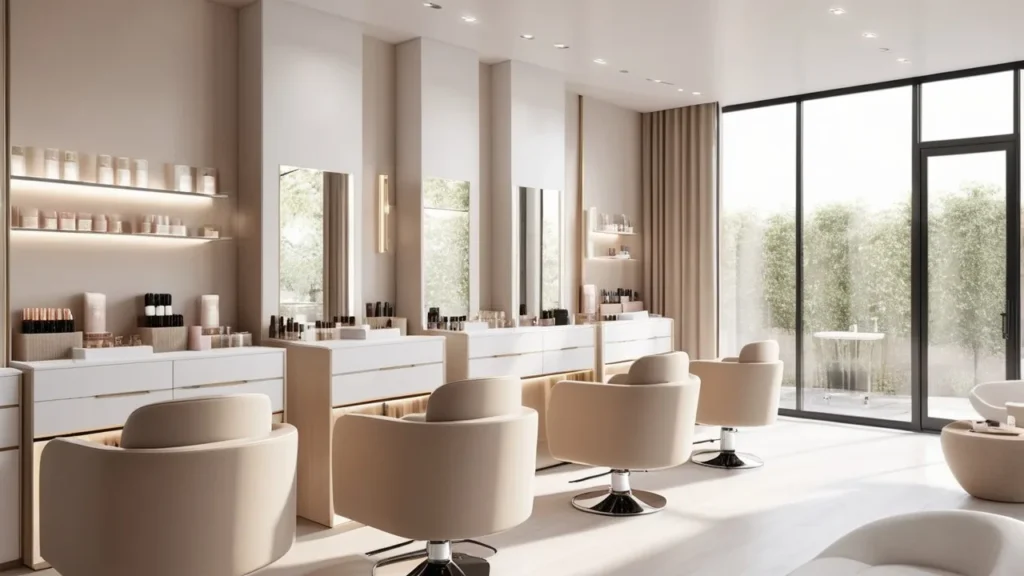 Luxury Ohio nail salon offering gel nails with a bright and elegant interior